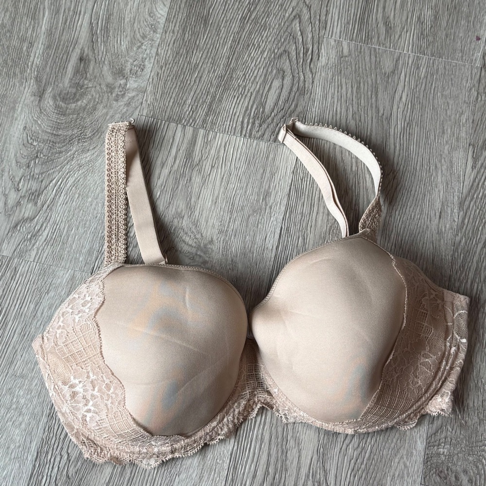 Simone Perele Caresse 3D Spacer Lace Bra Nude Beige 12Z316 32G